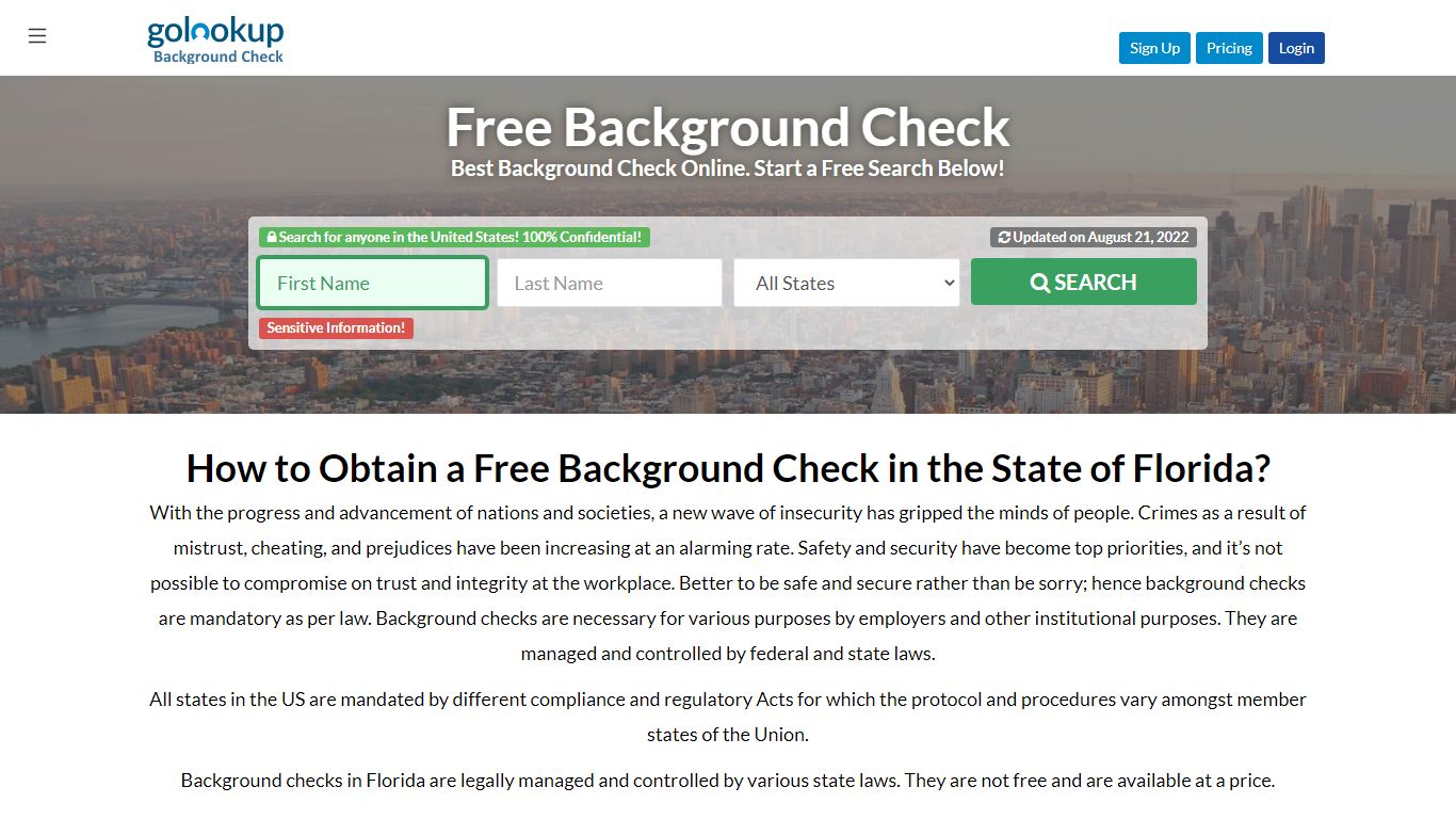 Florida Free Background Check, Free Background Check Florida